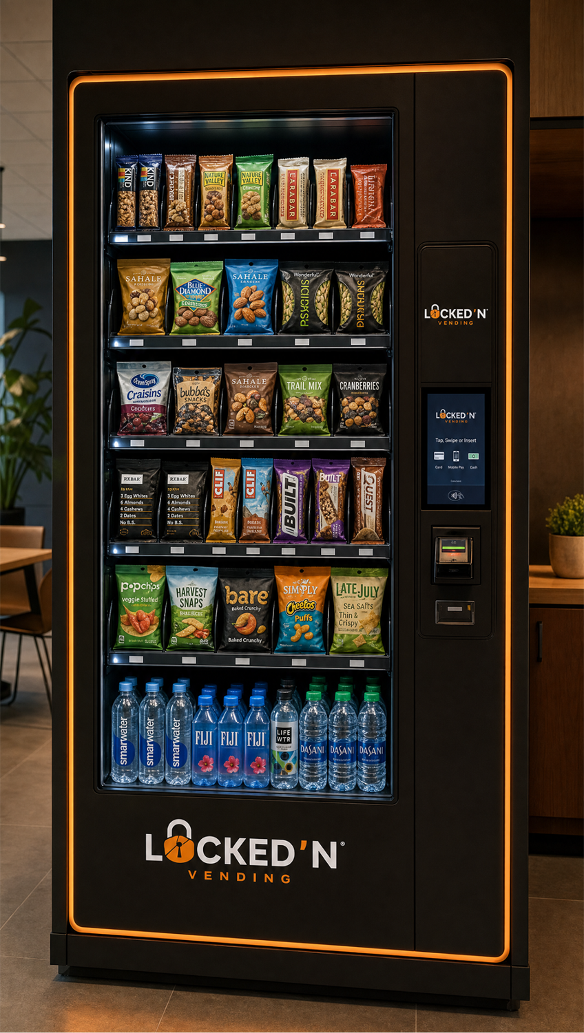 Locked 'N branded vending machine